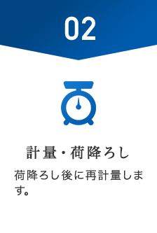 お持込の場合02計量・荷降ろし